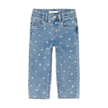 Name It - Nmfbella Mom Shaped Jeans 3555-On Noos - Medium Blue Denim