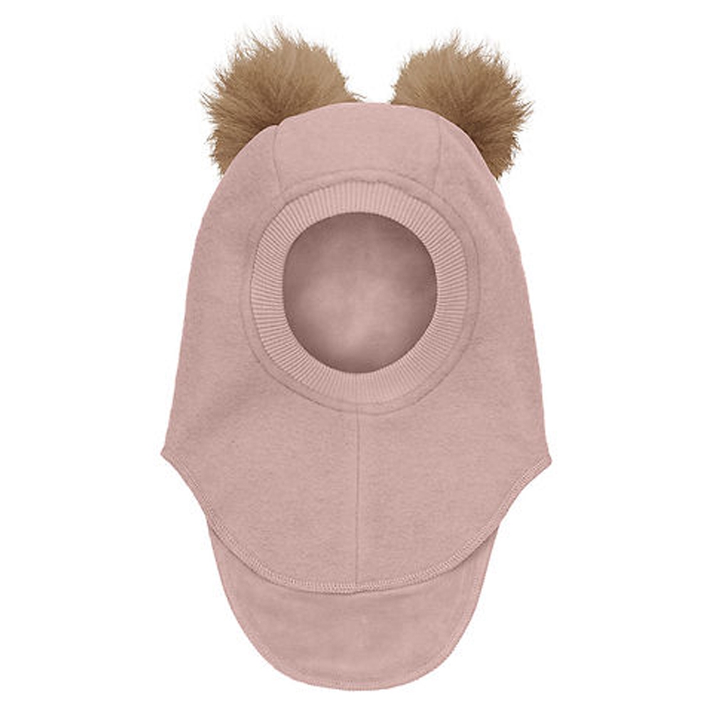 HUTTEliHUT - Balaclava Wool Alpaca Pompoms - Fawn