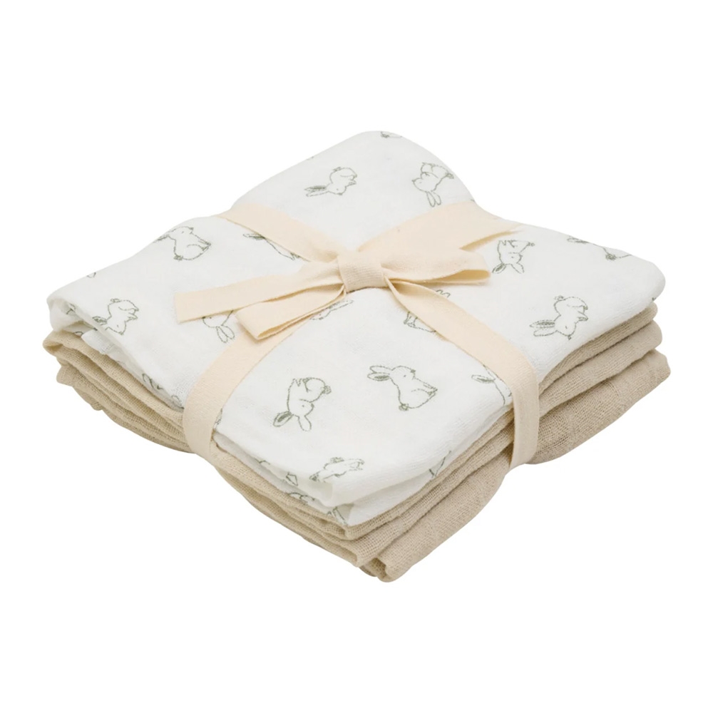 Pippi - Organic Cloth Muslin (3-pack) - Peyote str. 65X65