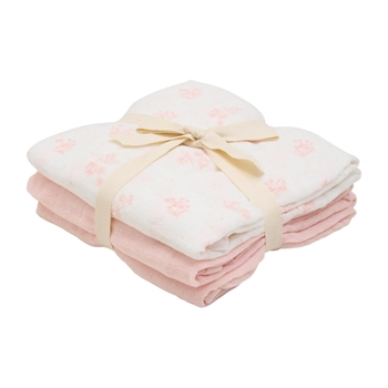 Pippi - Organic Cloth Muslin (3-pack) - Veiled Rose str. 65X65