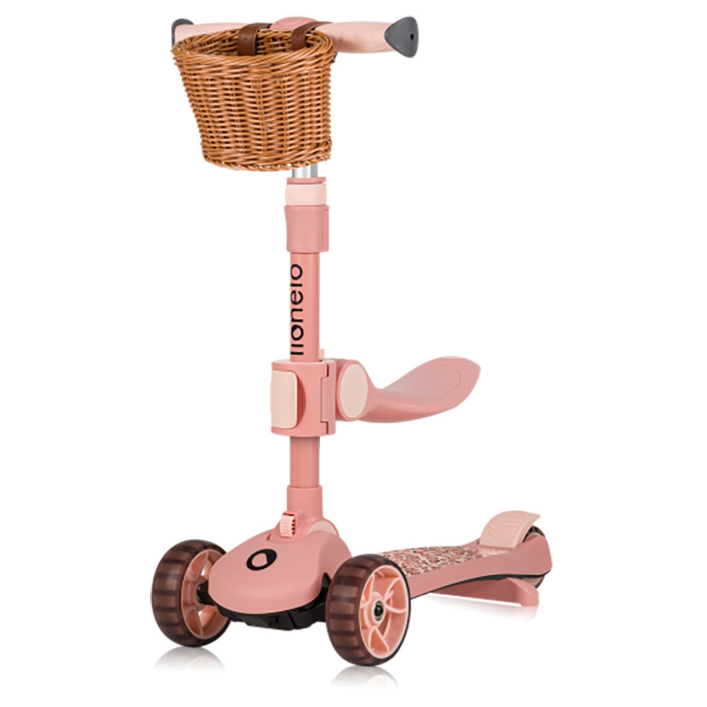 Lionelo Franky 2-i-1 Balance Scooter, Pink Rose